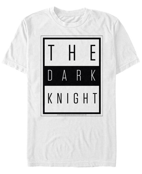 DC Men's Batman The Dark Knight Text Poster Short Sleeve T-Shirt