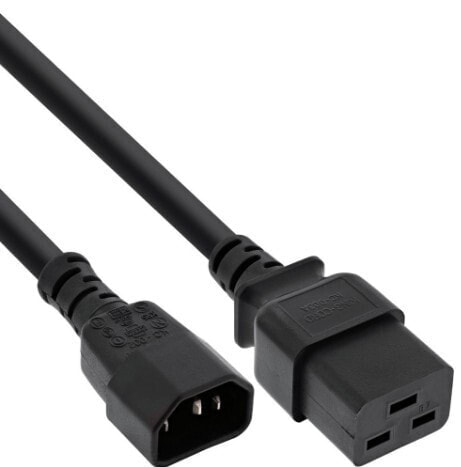 InLine Power adapter cable - IEC-60320 C14 to C19 - 3x1.5mm² - max. 10A - 3m