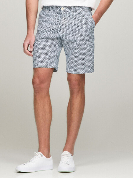 Geometric Print 9" Twill Short