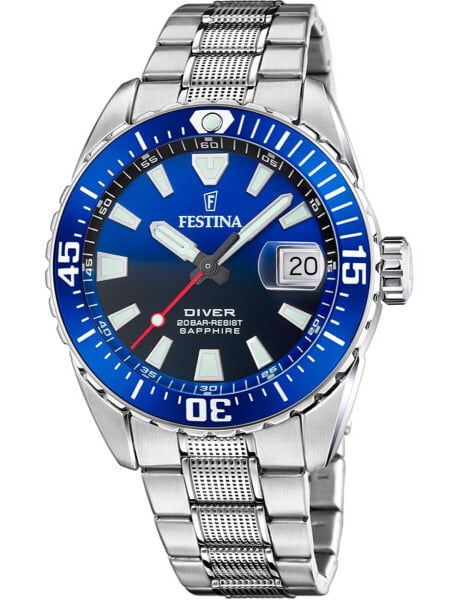 Festina F20669/1 Mens Watch Divers Watch 42mm 20ATM