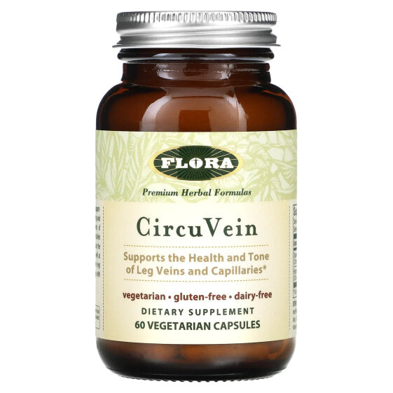 Витаминное средство на основе трав от Flora CircuVein, 60 Вегетарианских капсул