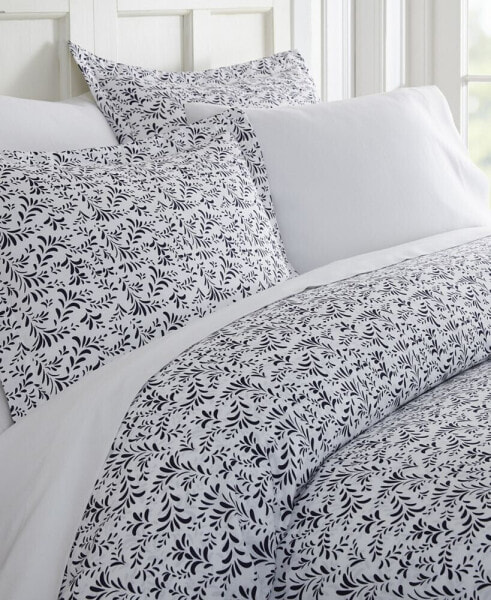 Tranquil Sleep Patterned Duvet Cover Set by The Home Collection, King/Cal King