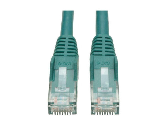 Tripp Lite Cat6 GbE Gigabit Ethernet Snagless Molded Patch Cable UTP Green RJ45
