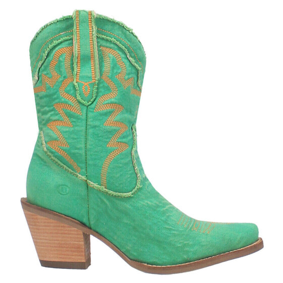 Dingo Y'all Need Dolly Embroidered Round Toe Cowboy Womens Green Casual Boots D