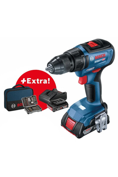 Professional Gsr 18v-50 2x 2,0 Ah Çift Akü Delme/vidalama Makinesi + 43 Parça Set + Alet Çanta