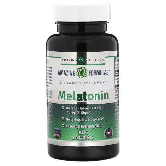 Витамины для здорового сна Amazing Nutrition Мелатонин 10 мг, 120 таб.