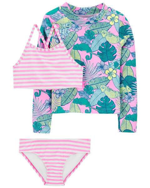 Kid Tropical Chameleon 3-Piece Rashguard Set 14