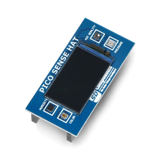Электроника sb components Sense HAT - оверлей с датчиками окружающей среды для Raspberry Pi Pico SKU22366