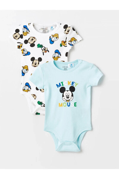 Боди LC WAIKIKI Mickey Mouse для младенцев с короткими рукавами (2 шт.)