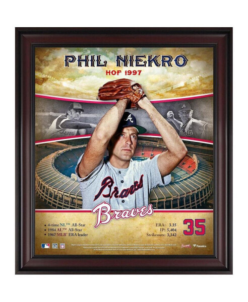 Phil Niekro Atlanta Braves Framed 15" x 17" Hall of Fame Career Profile