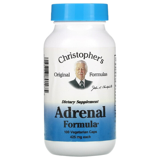 Christopher's Original Formulas, средство для поддержки надпочечников, 425 мг, 100 вегетарианских капсул