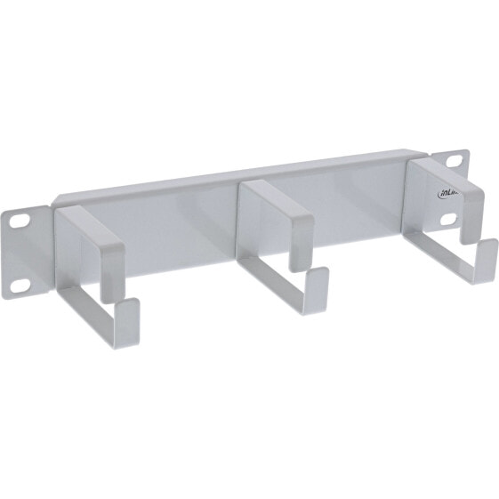InLine 10" cable management panel - 3 brackets - RAL 7035 grey
