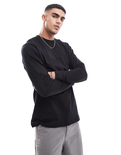 ONLY & SONS long sleeve t-shirt in black