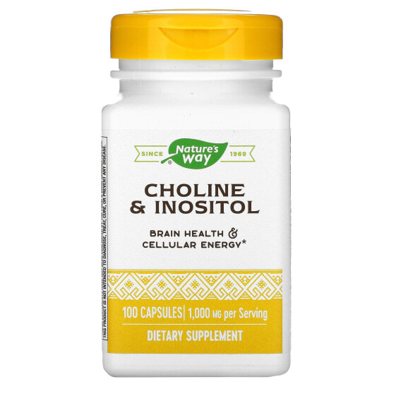 Choline & Inositol, 1,000 mg, 100 Capsules (500 mg per Capsule)