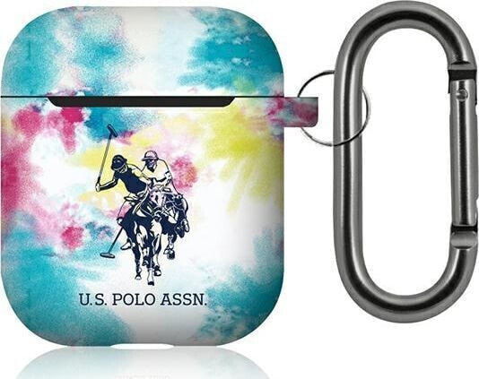 U.S. Polo Assn Etui ochronne USACA2PCUSML Tie & Dye Collection do AirPods 1/2 niebieskie