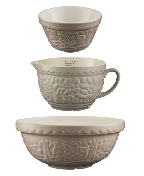 In the Forest Owl Mixing, Measuring and All-Purpose Bowls, Set of 3