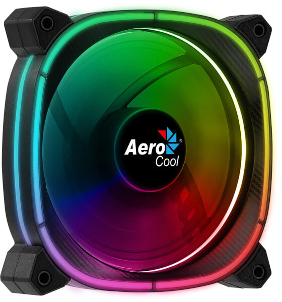 AEROCOOL ADVANCED TECHNOLOGIES Aerocool ASTRO12 PC Fan 12cm LED RGB Antivibration 6 Pins Black - Fan - 12 cm - 1000 RPM - 17.5 dB - 42.1 cfm - Black