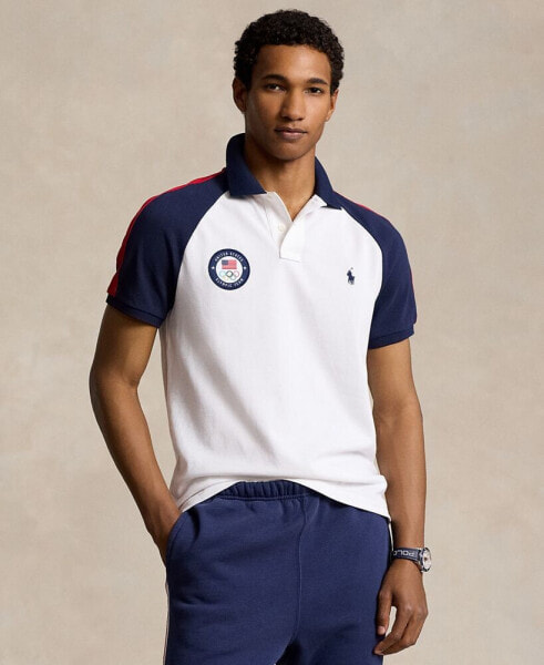 Men s Team USA Custom Slim Fit Mesh Polo Shirt V132996055 S 13657 LiteMF Market