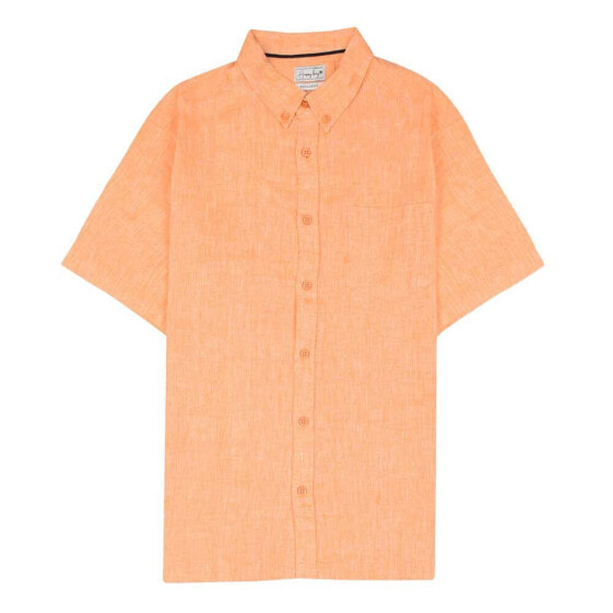 HAPPY BAY From peach to brown short sleeve shirt