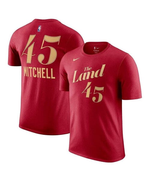 Men's Donovan Mitchell Wine Cleveland Cavaliers 2023/24 City Edition Name and Number T-shirt