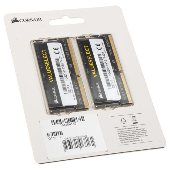 Corsair ValueSelect DDR4-2133 RAM, CL15, SO-DIMM - 16 GB Dual Kit, schwarz