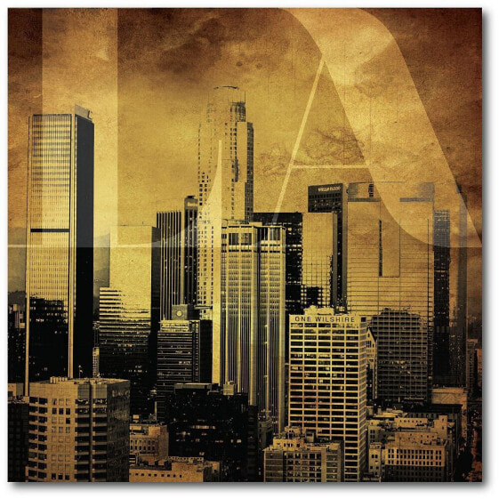 Golden LA Gallery-Wrapped Canvas Wall Art - 16" x 16"