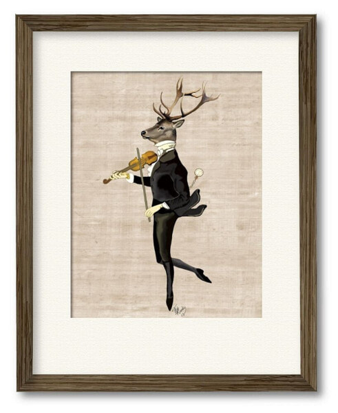 Noble Violinist 16" x 20" Framed and Matted Art