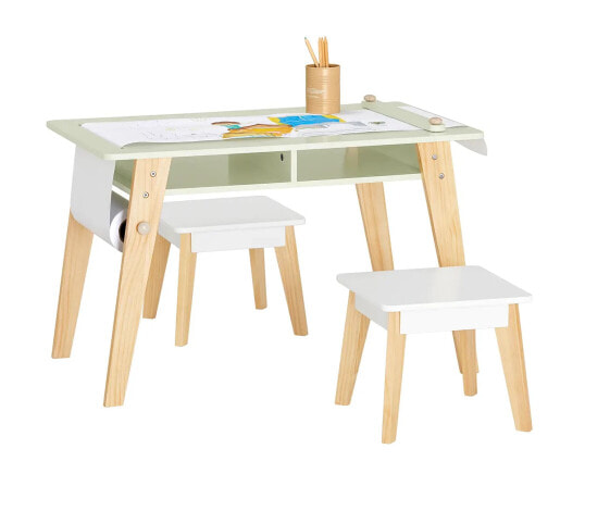 Детский стол с 2 стульями SoBuy Kindertisch mit 2 Stühlen KMB92-GR