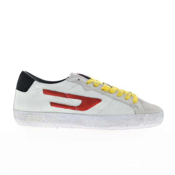 Diesel S-Leroji Low Mens White Leather Lifestyle Sneakers Shoes 7