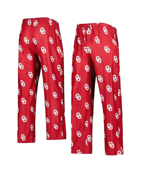 Men's Crimson Oklahoma Sooners Logo Flagship Allover Print Pants