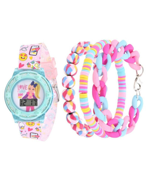 Girl's Jojo Siwa Multi Color Silicone Strap Watch 35mm Set