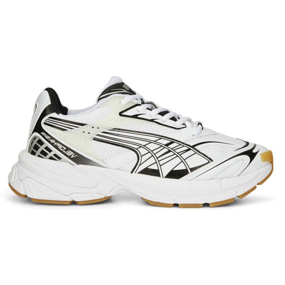 Puma Velophasis Technisch Lace Up Mens White Sneakers Casual Shoes 39093201