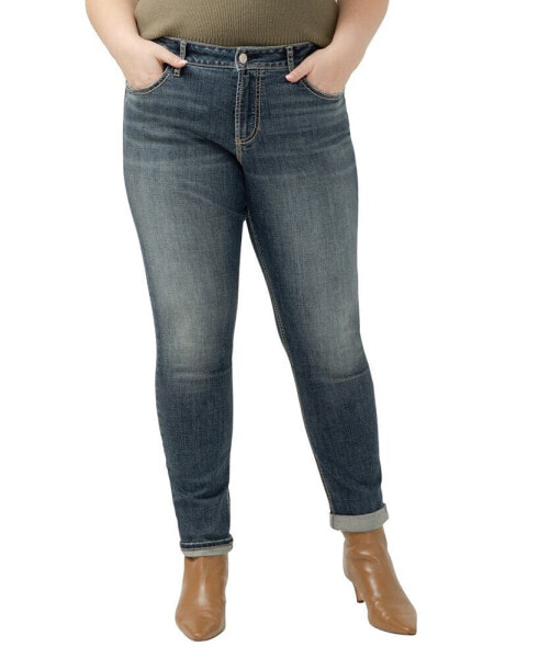 Plus Size Girlfriend Mid Rise Skinny Leg Jeans