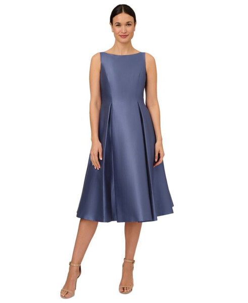 Boat-Neck A-Line Dress