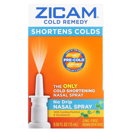 Спрей для носа против простуды Zicam Cold Remedy, No Drip, 0.5 жидк. унц. (15 мл)