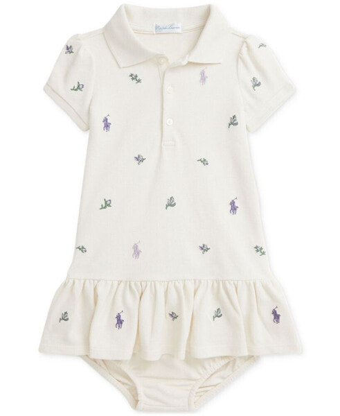 Baby Girls Embroidered Cotton Polo Dress