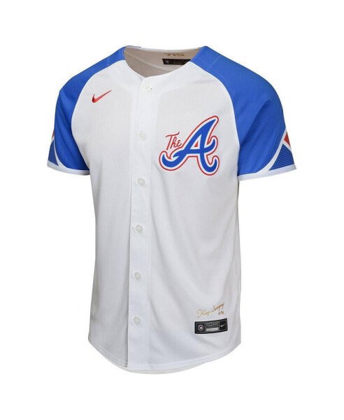 Big Boys and Girls White Atlanta Braves City Connect Limited Jersey