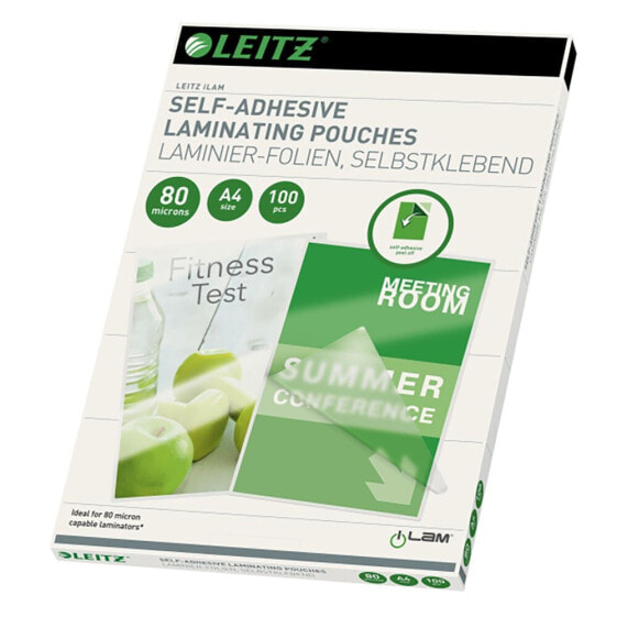 LEITZ Adhesive A4 80 Microns Laminating Pouches 100 Units