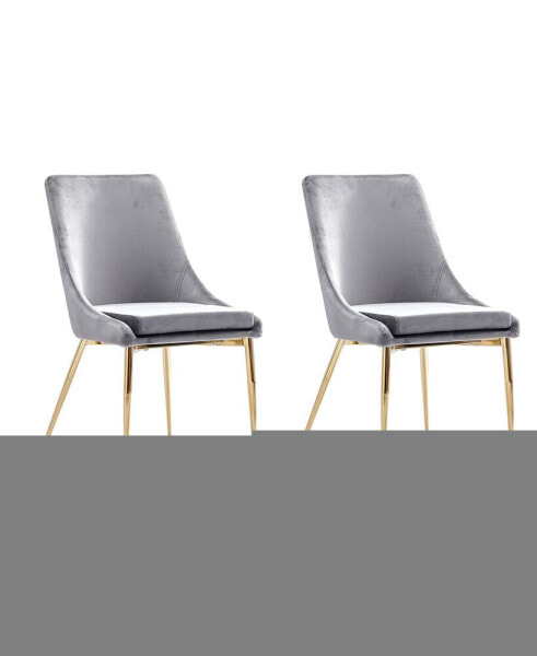 Leatrice Glam Fabric Chairs, Set of 2