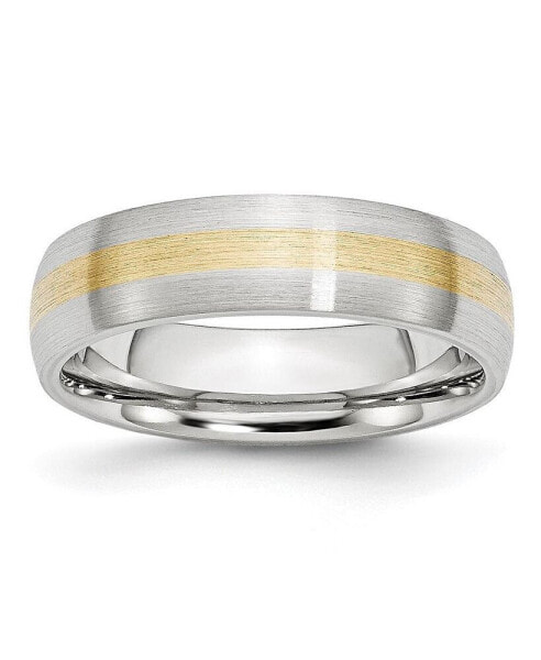 Cobalt 14k Gold Inlay Satin Wedding Band Ring