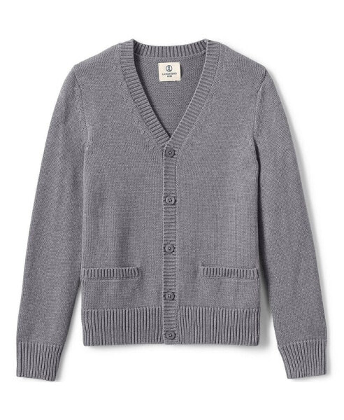 Кардиган Lands' End Cotton Modal Button