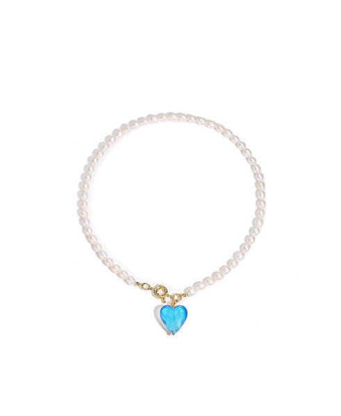 Classicharms esmee Glaze Heart Pendant Baroque Pearl Necklace