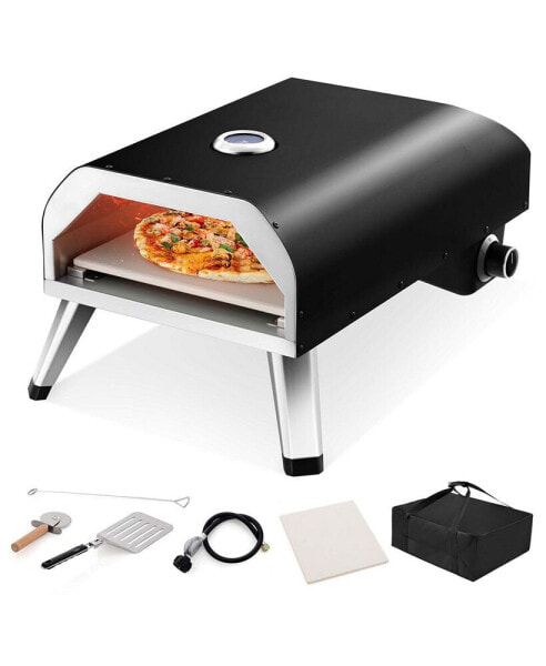 Outdoor Gas Pizza Oven Portable Propane Pizza Stove with Oven Cover Pizza Stone