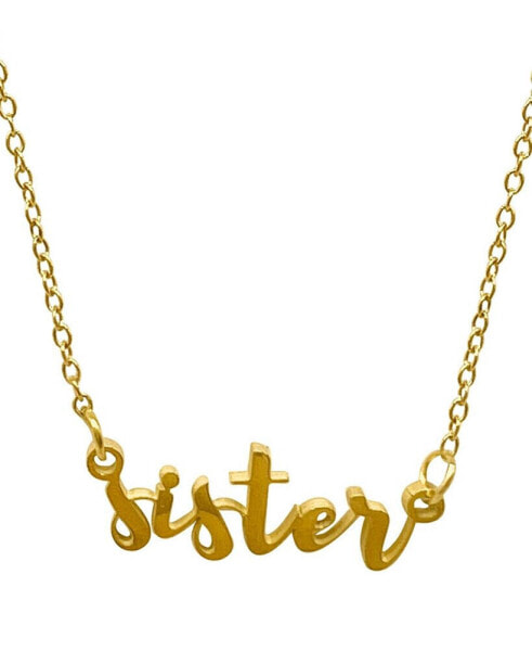 Cursive Sister Necklace