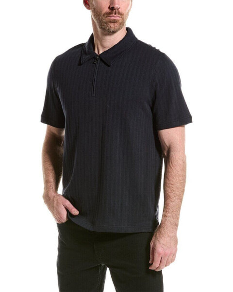 Magaschoni Collared Zip-Front Polo Shirt Men's