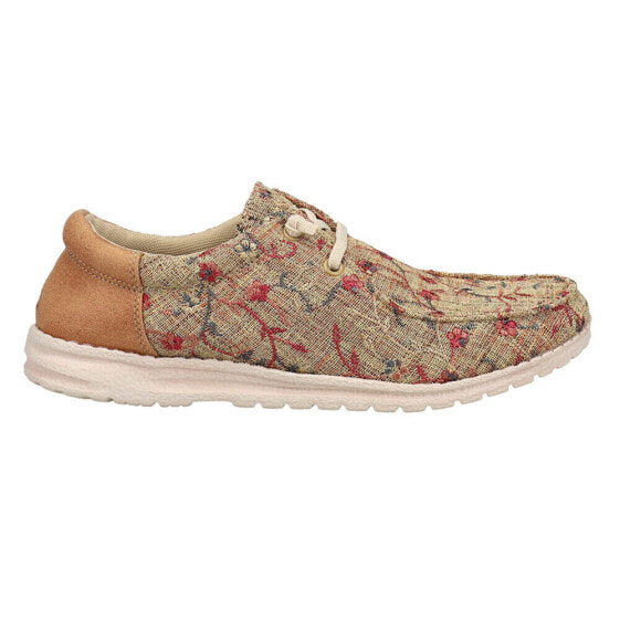 Roper Hang Loose Floral Slip On Womens Brown Flats Casual 09-021-1793-3329