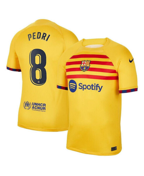 Men's Pedri Yellow Barcelona 2022/23 Fourth Breathe Stadium Replica Player Jersey