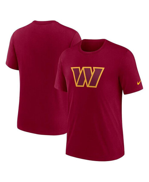 Men's Burgundy Washington Commanders Rewind Logo Tri-Blend T-shirt
