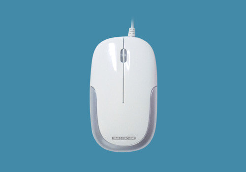 Man-Machine C Mouse - Ambidextrous - Laser - USB Type-A - 1000 DPI - Silver - White