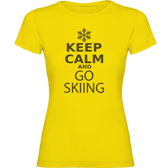 KRUSKIS Keep Calm And Go Skiing short sleeve T-shirt